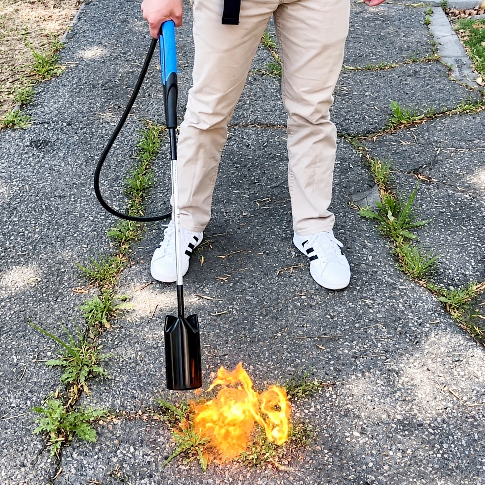 Flame King Heavy Duty Propane Torch Weed Burner 500,000 BTU with Flint Striker