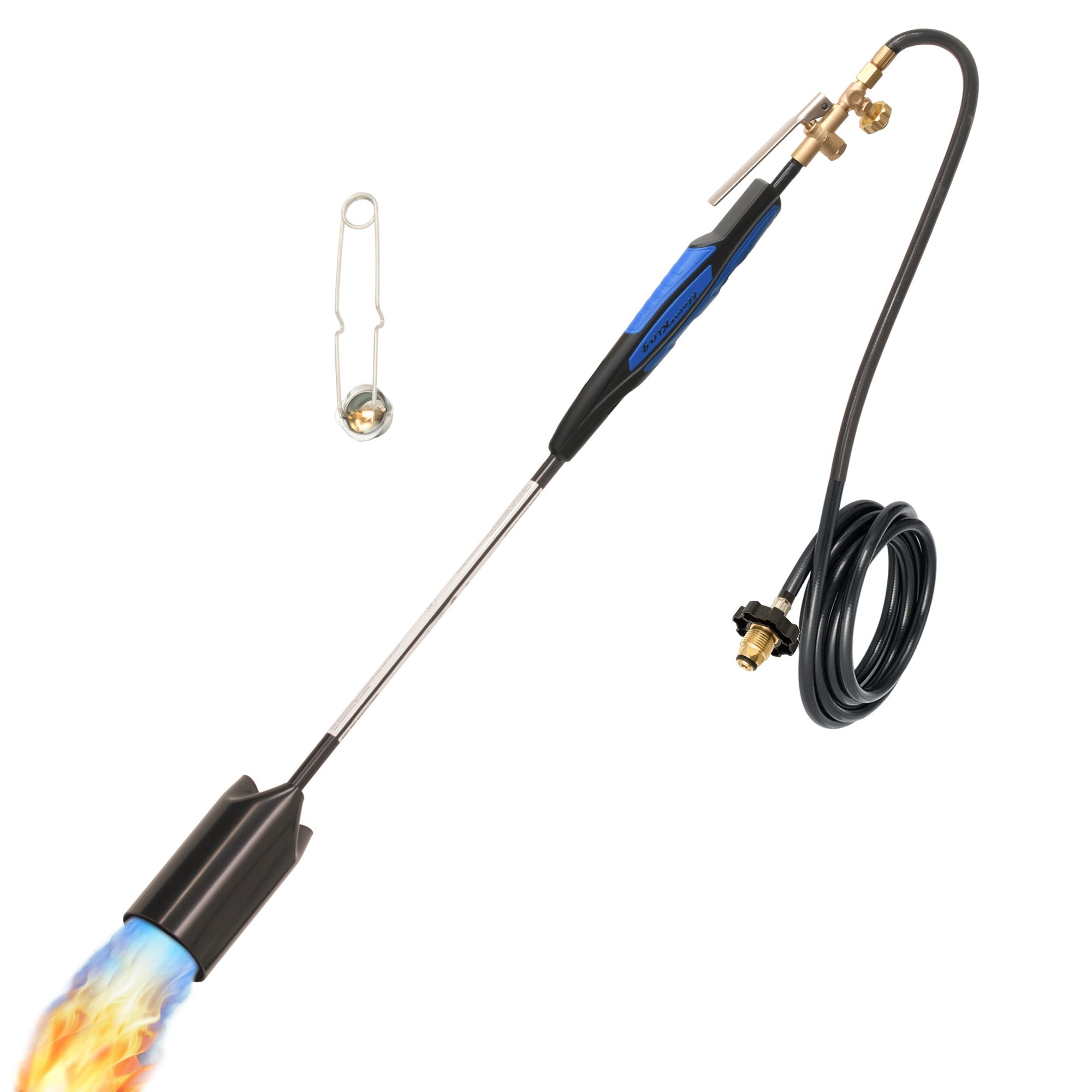 Flame King Heavy Duty Propane Torch Weed Burner 500,000 BTU with Flint Striker