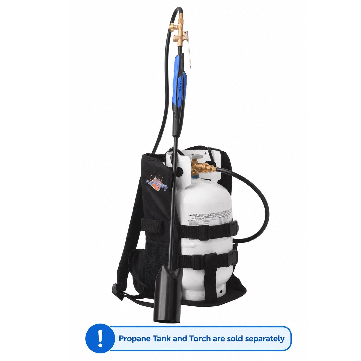 Flame King Propane Tank Backpack Carrier for 5lb or 10lb Cylinder For Weed Burner Torch