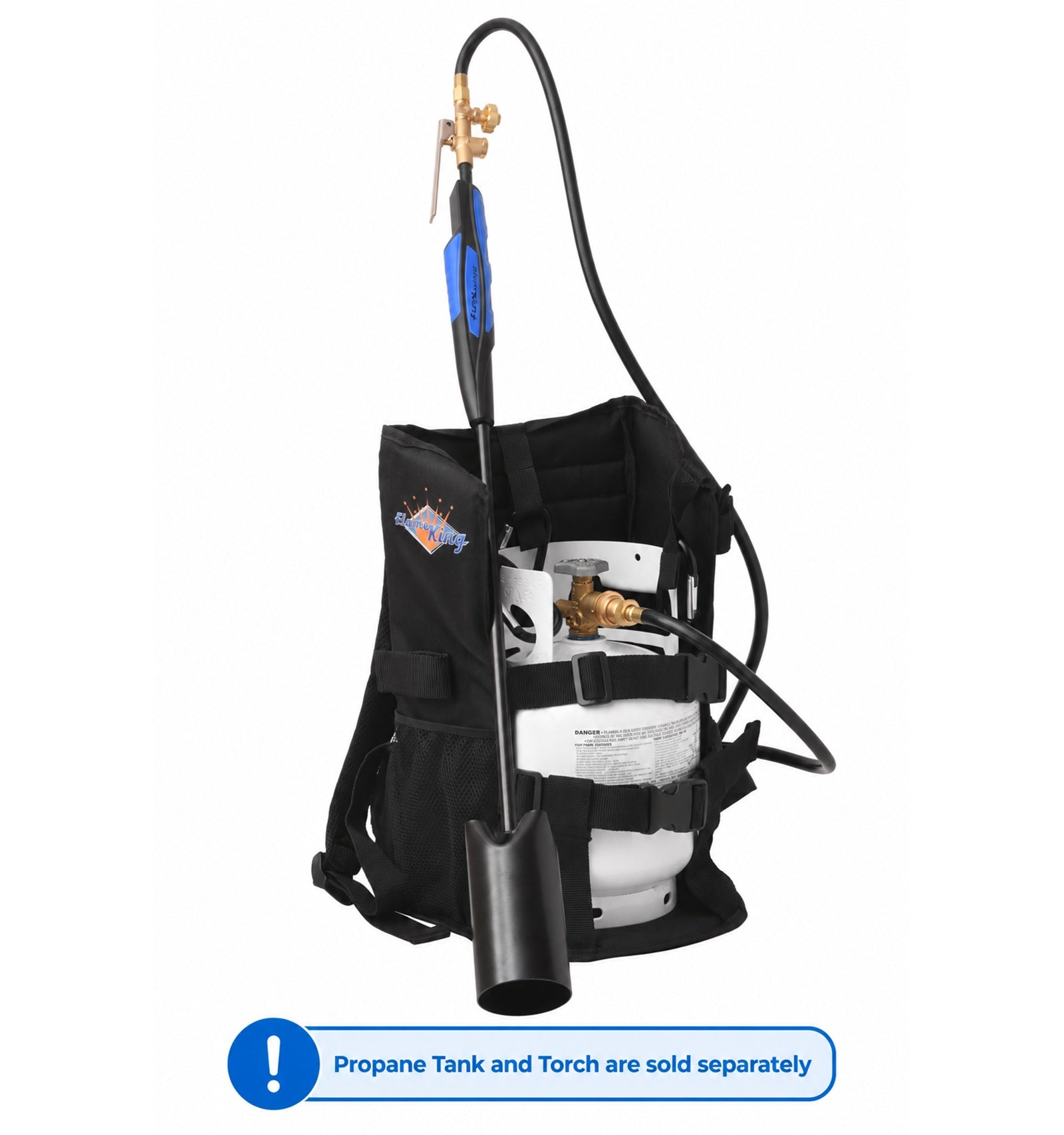 Flame King Propane Tank Backpack Carrier for 5lb or 10lb Cylinder For Weed Burner Torch