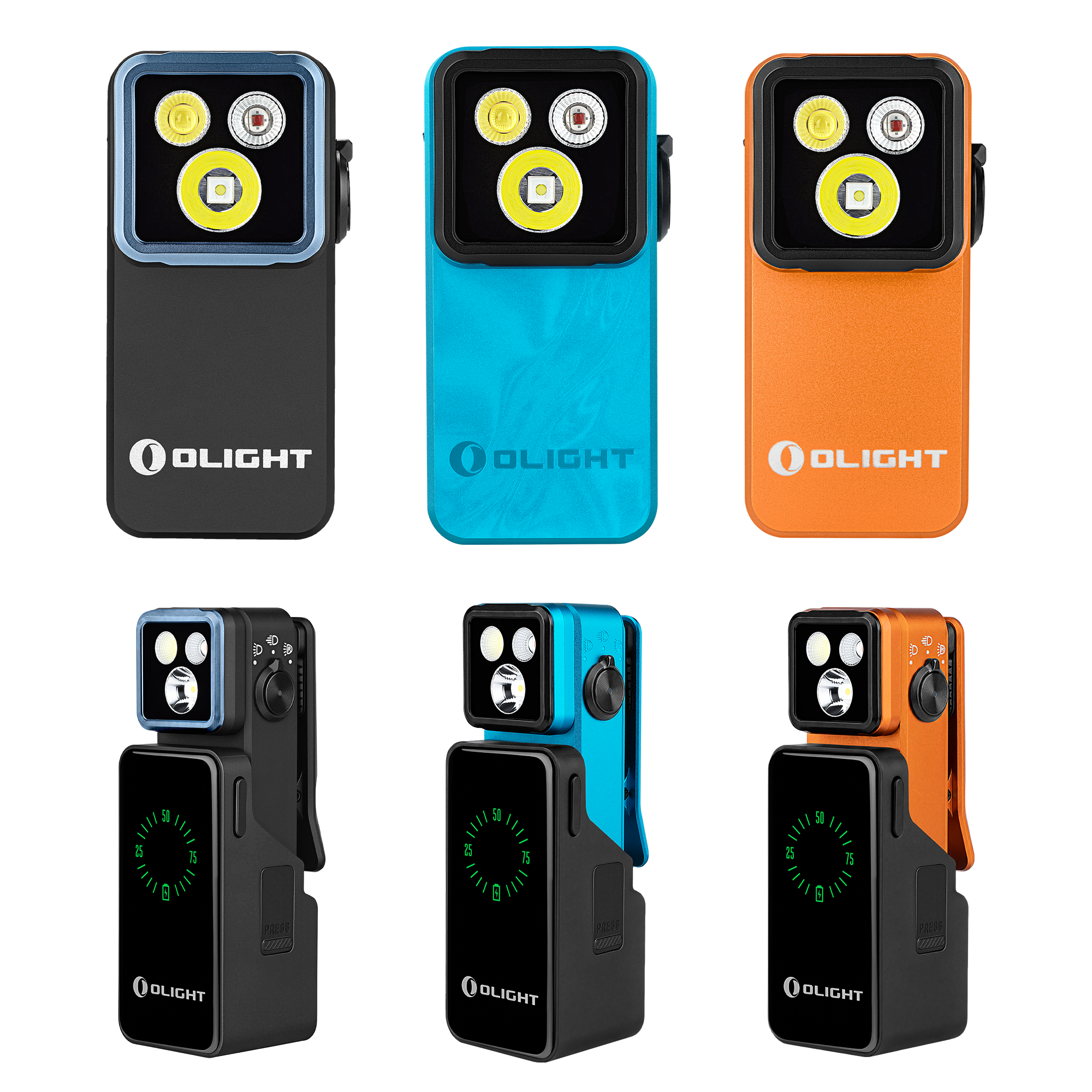 Olight Oclip 2 Pro 530 Lumen Multi-Function (Floodlight, Spotlight, Red Light) Rechargeable Clip-On Flashlight