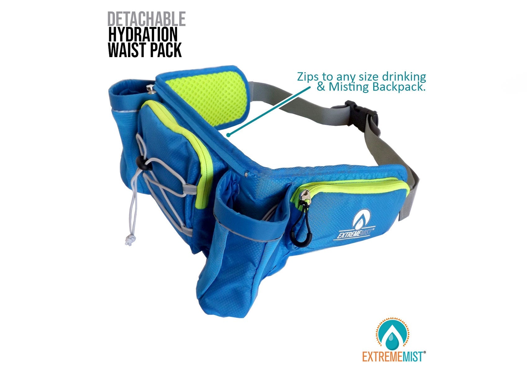 Hydration Waist Pack – Detachable Dual Holster Water Bottle Belt for Hands-Free Outdoor Hydration