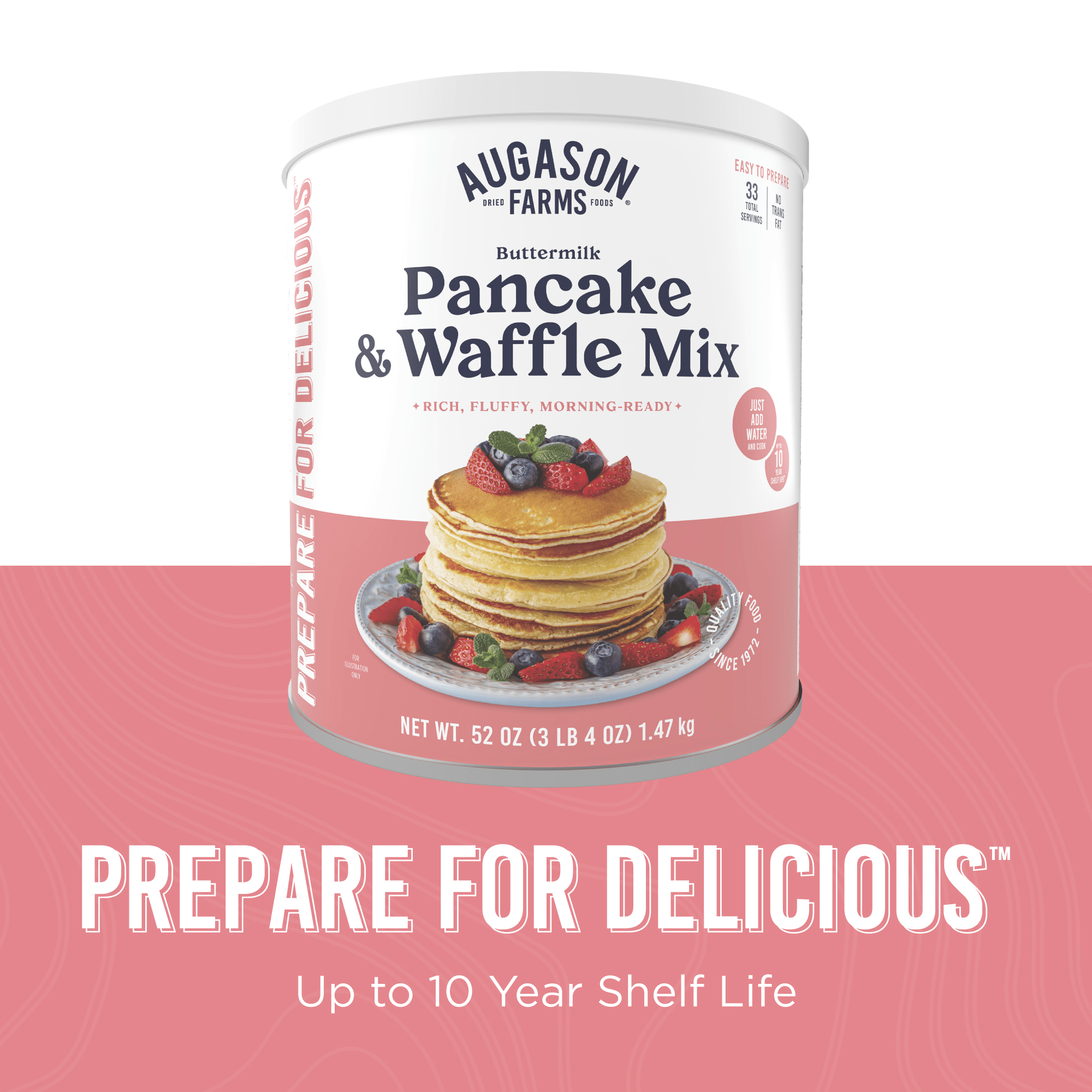 Buttermilk Pancake & Waffle Mix Can, 33 Servings