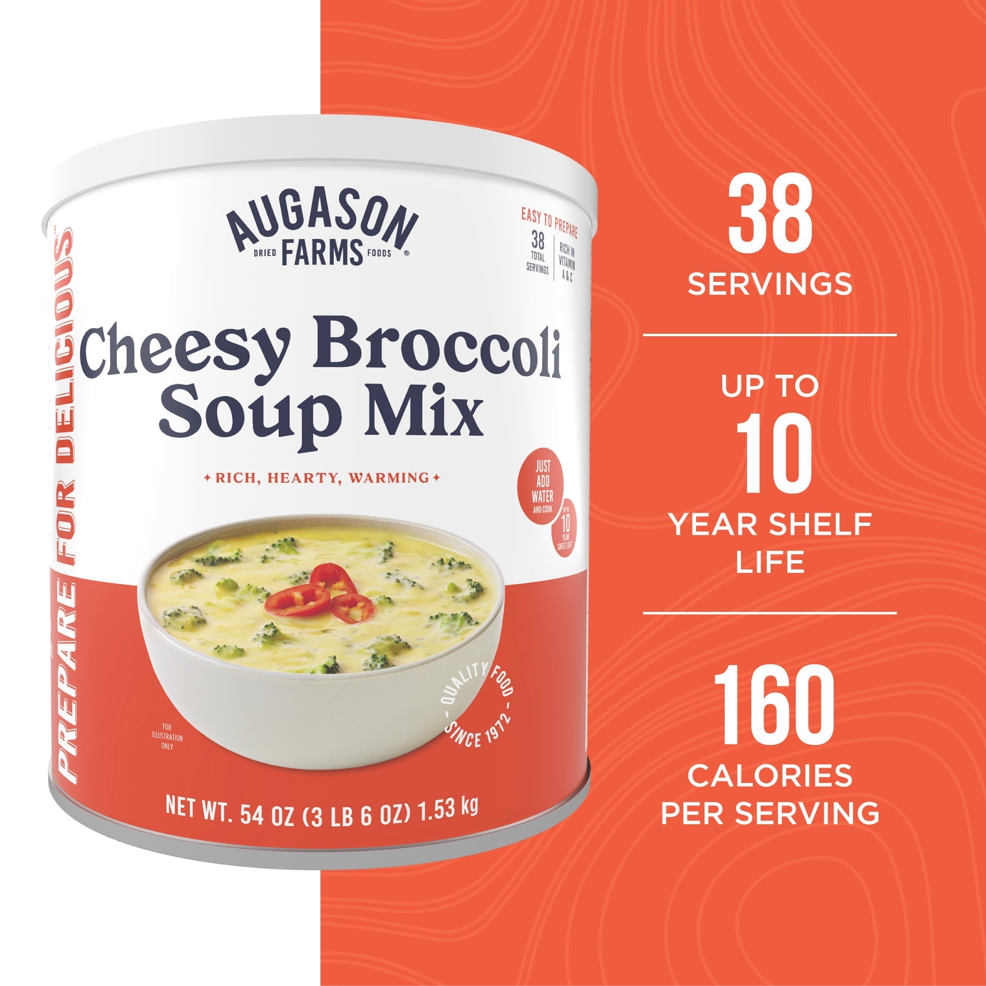 Cheesy Broccoli Soup Mix Can, 38 Servings