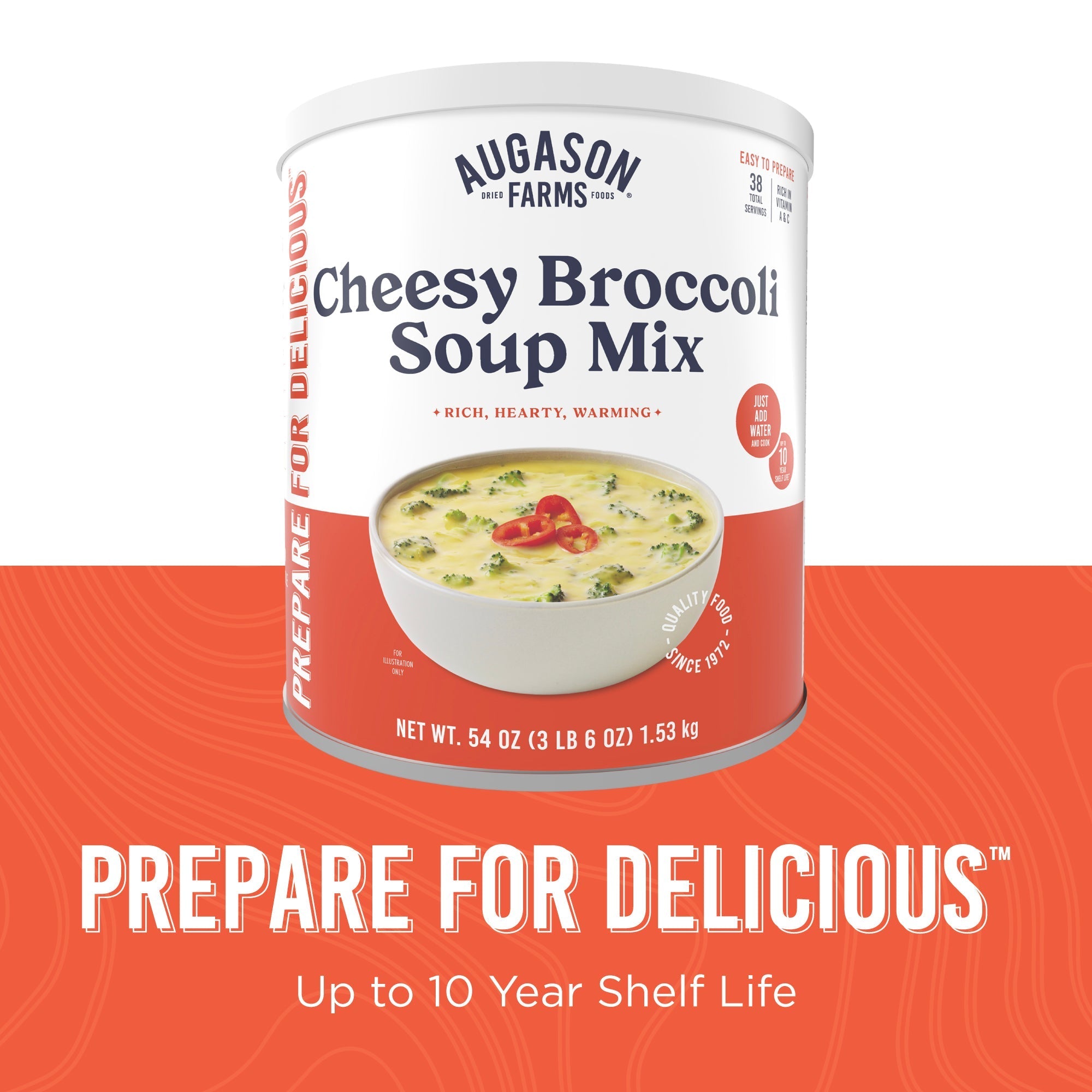 Cheesy Broccoli Soup Mix Can, 38 Servings