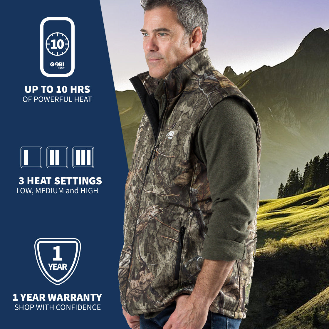 Colorado Men’s Heated Hunting Vest - Available in Mossy Oak® and Real Tree®