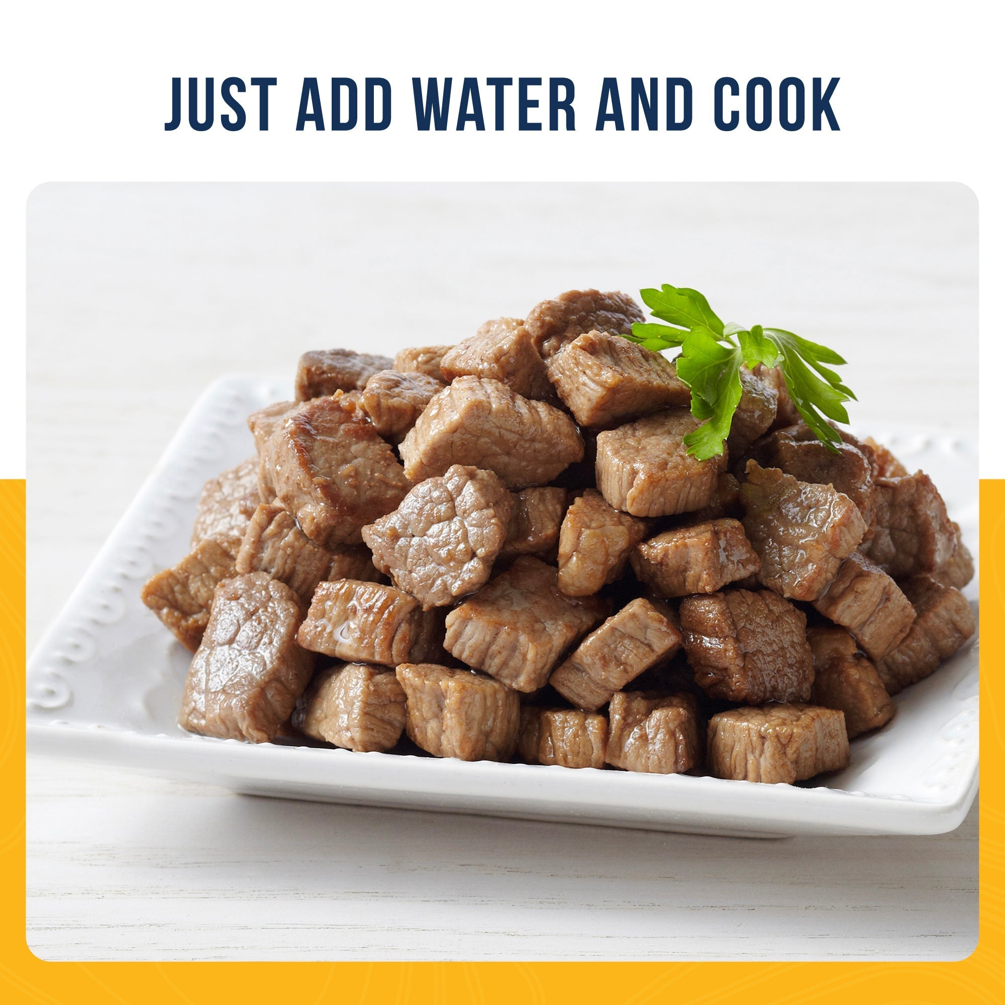 Cooked Freeze Dried Beef Steak Dices Can, 13 Servings