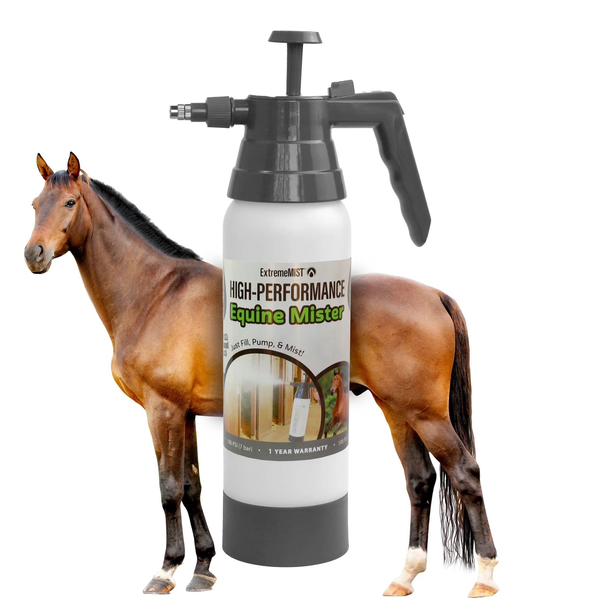Equine Spray Bottle – Continuous Fine Mist Horse Sprayer for Fly Spray, Grooming & Stable Care