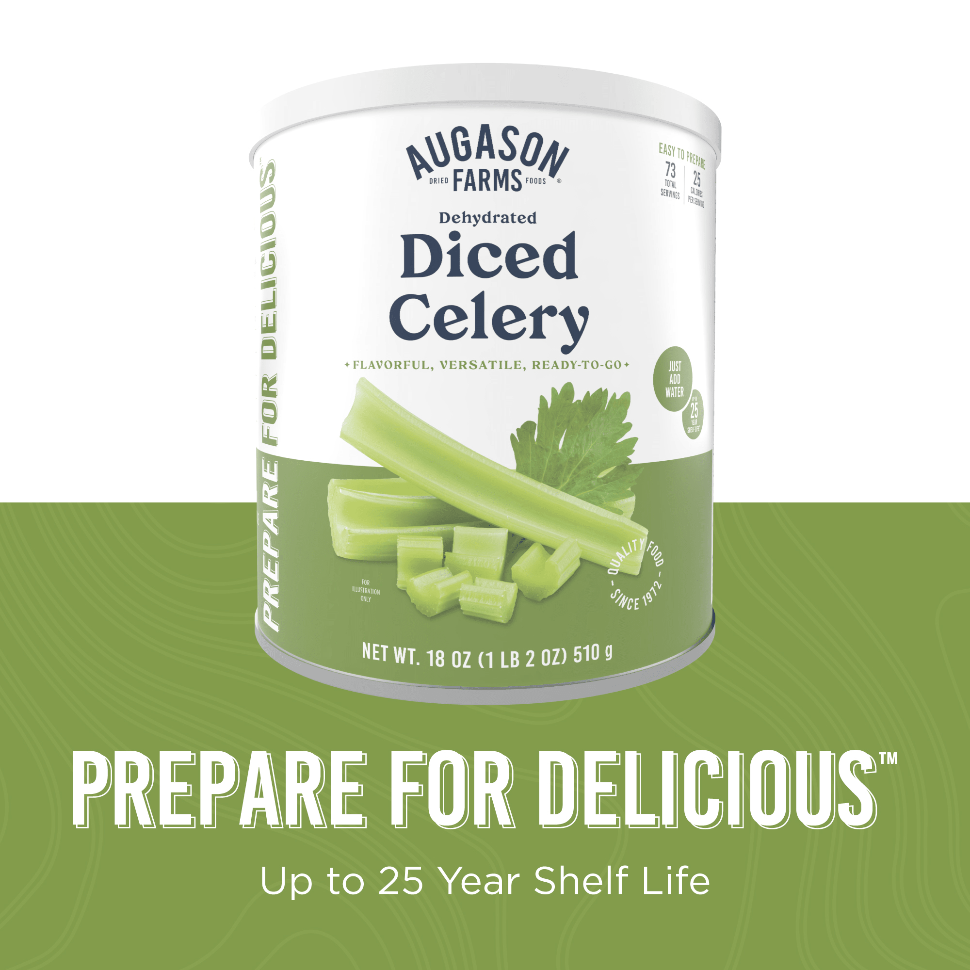 Dehydrated Cross Cut Celery Can, 73 Servings