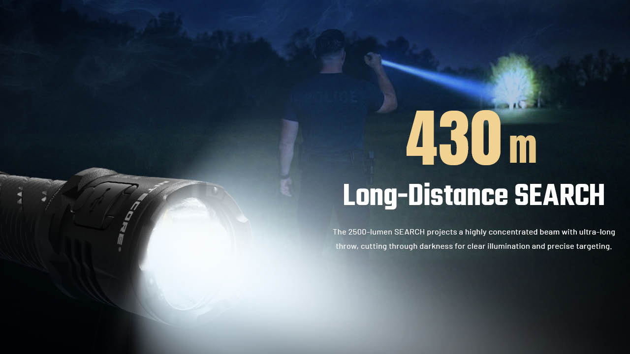 Nitecore P27iX 5000 Lumen Customizable Tactical Flashlight with Multi-Beam Modes