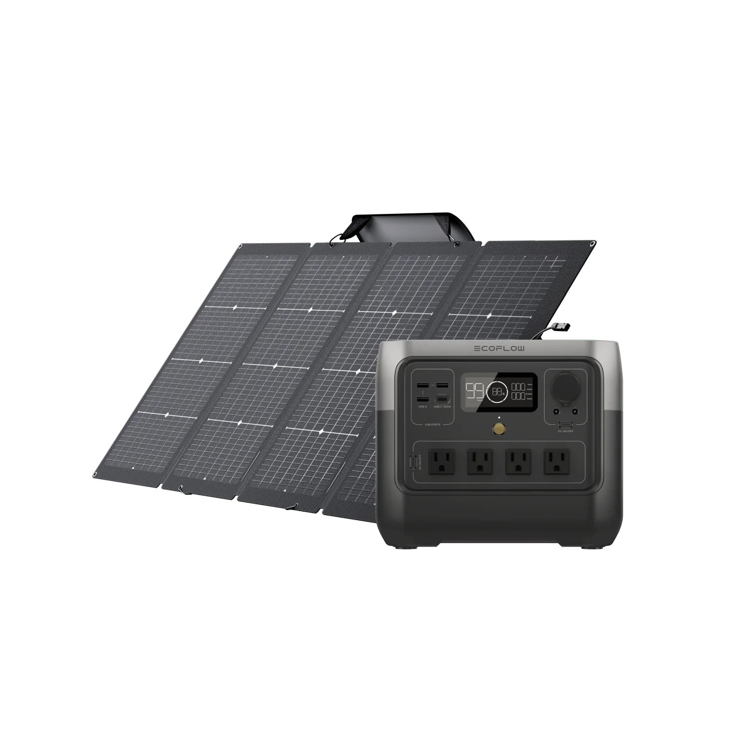 EcoFlow RIVER 2 Pro + 1*220W Portable Solar Panel Energy Bundle.