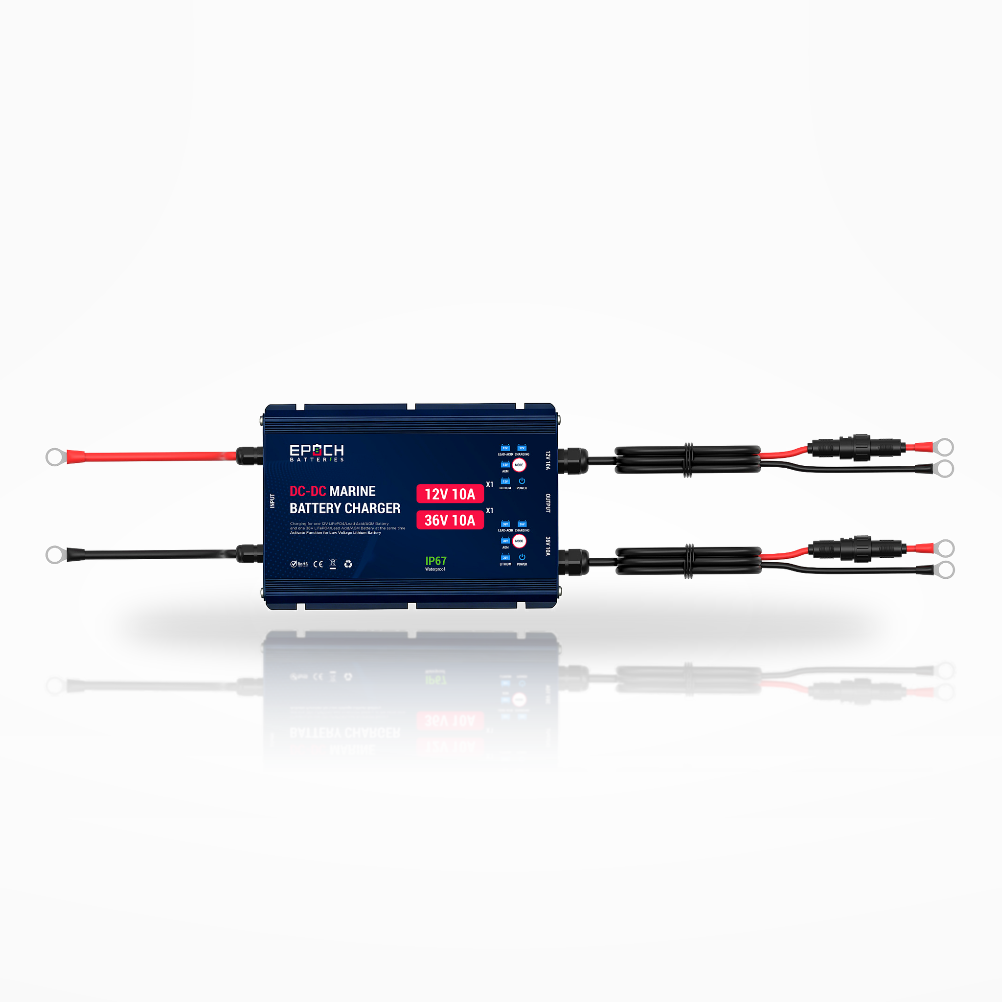 Dual-Output 12V/36V Marine DC-DC Charger | Charge on the Run