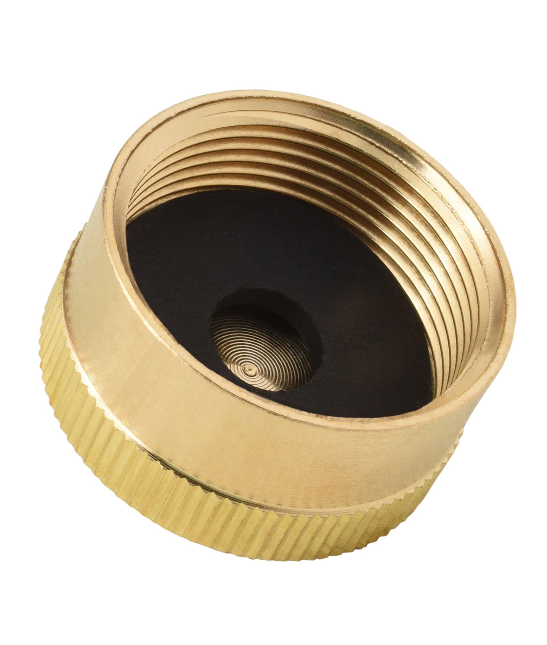 Flame King 1 lb Propane Tank Caps - Brass Cylinder Caps (4 Pack)