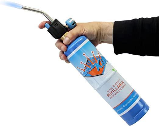 Flame King 1lb Refillable Propane Tank Welding LP Cylinder 14.1 - 2 Pack Eco Friendly Sustainable Tank