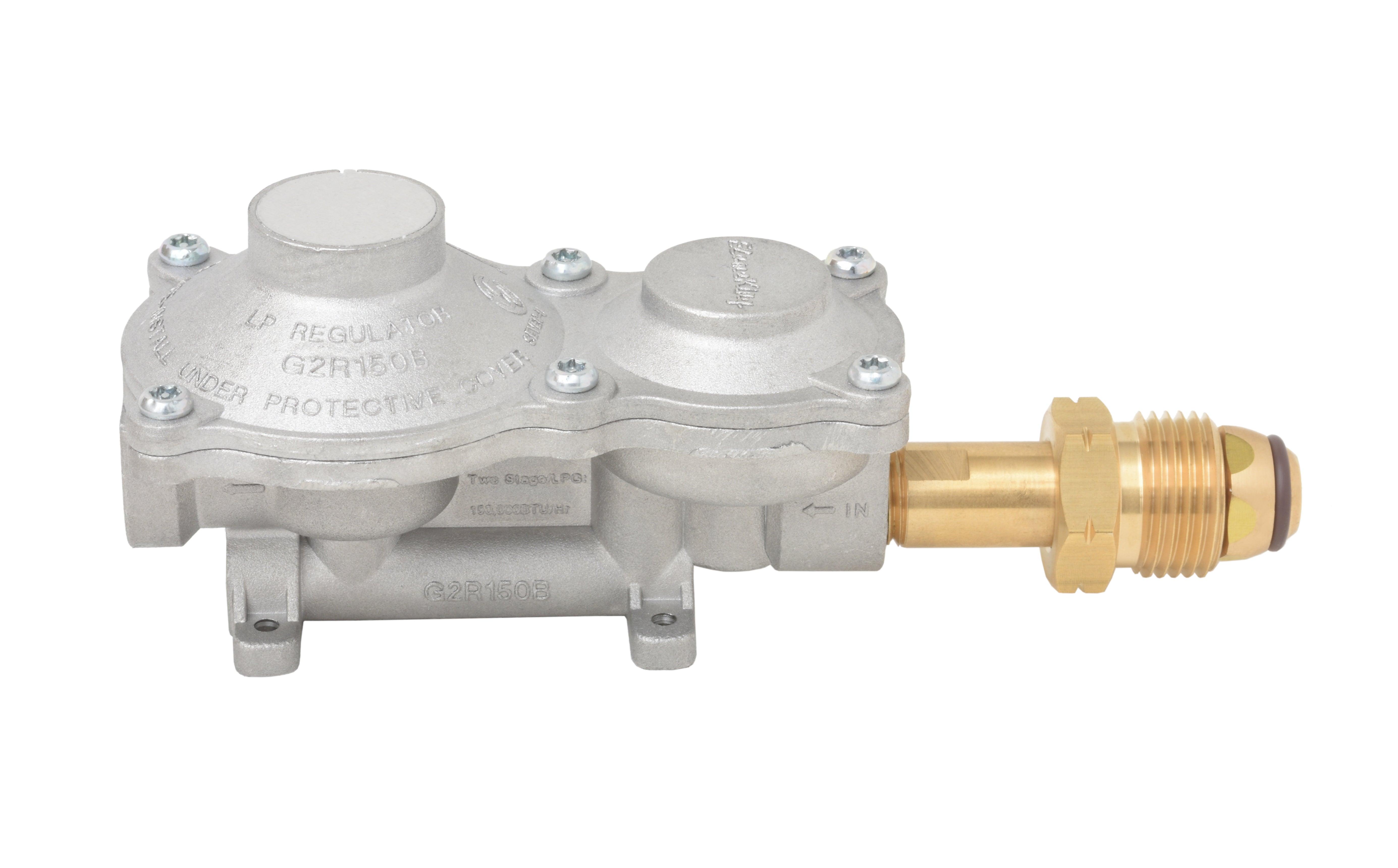 Flame King 2-Stage 150,000 BTU Propane LP Horizontal Super Compact Regulator