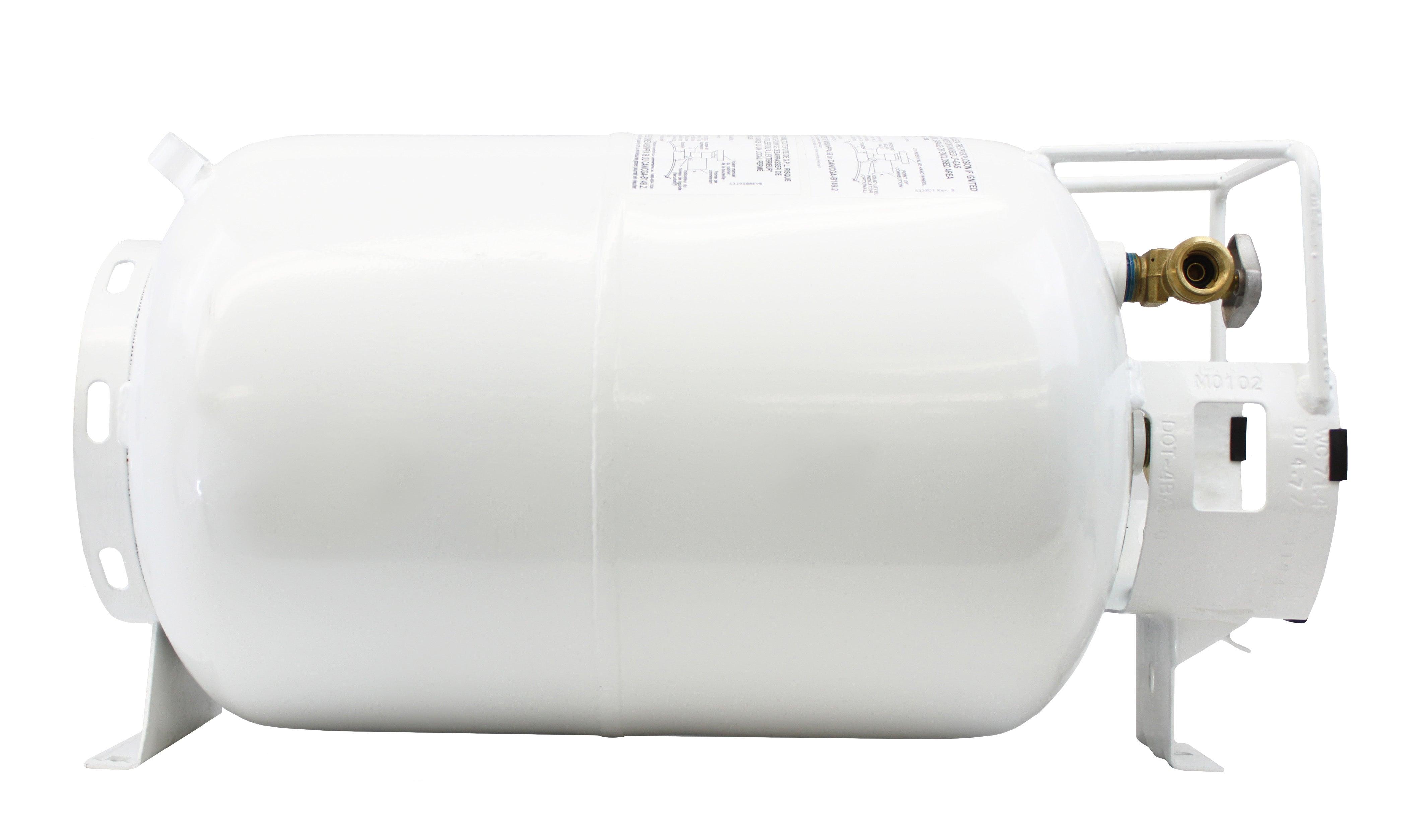 Flame King 30lb Horizontal Propane Cylinder Tank With Valve and Gauge RV Trailer