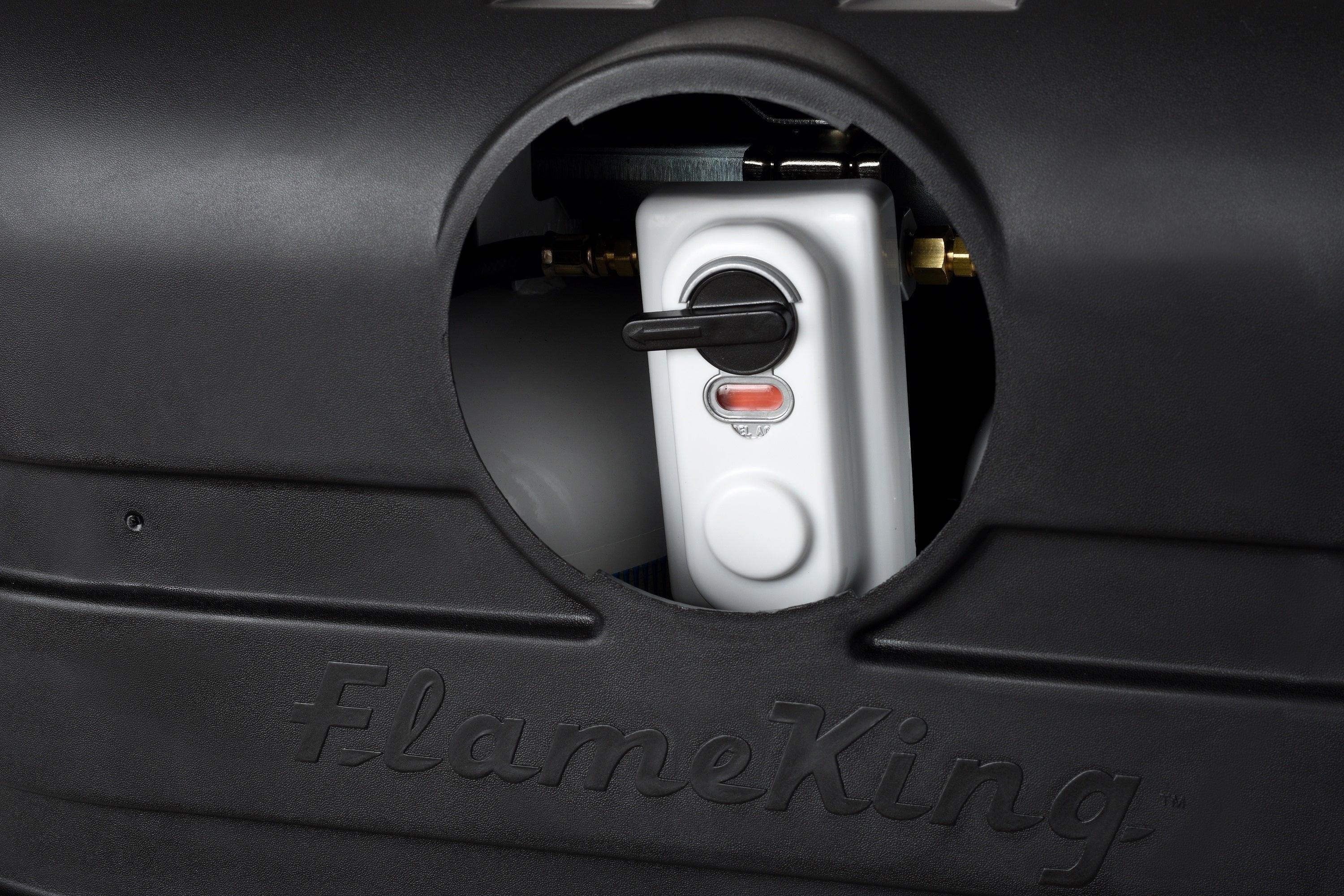 Flame King Dual 30LB LP Propane Tank Light Plastic Heavy Duty Cover RV Trailer Black