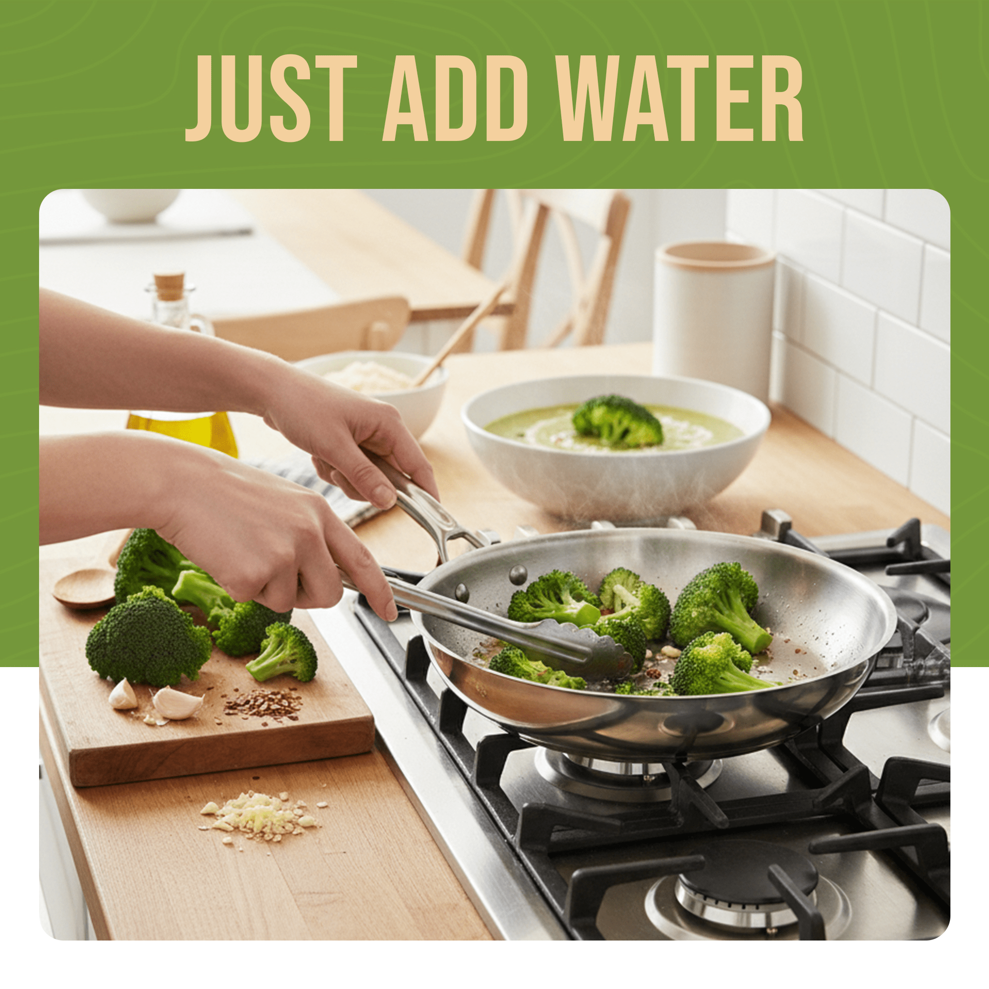 Freeze Dried Broccoli Florets and Stems Can, 34 Servings