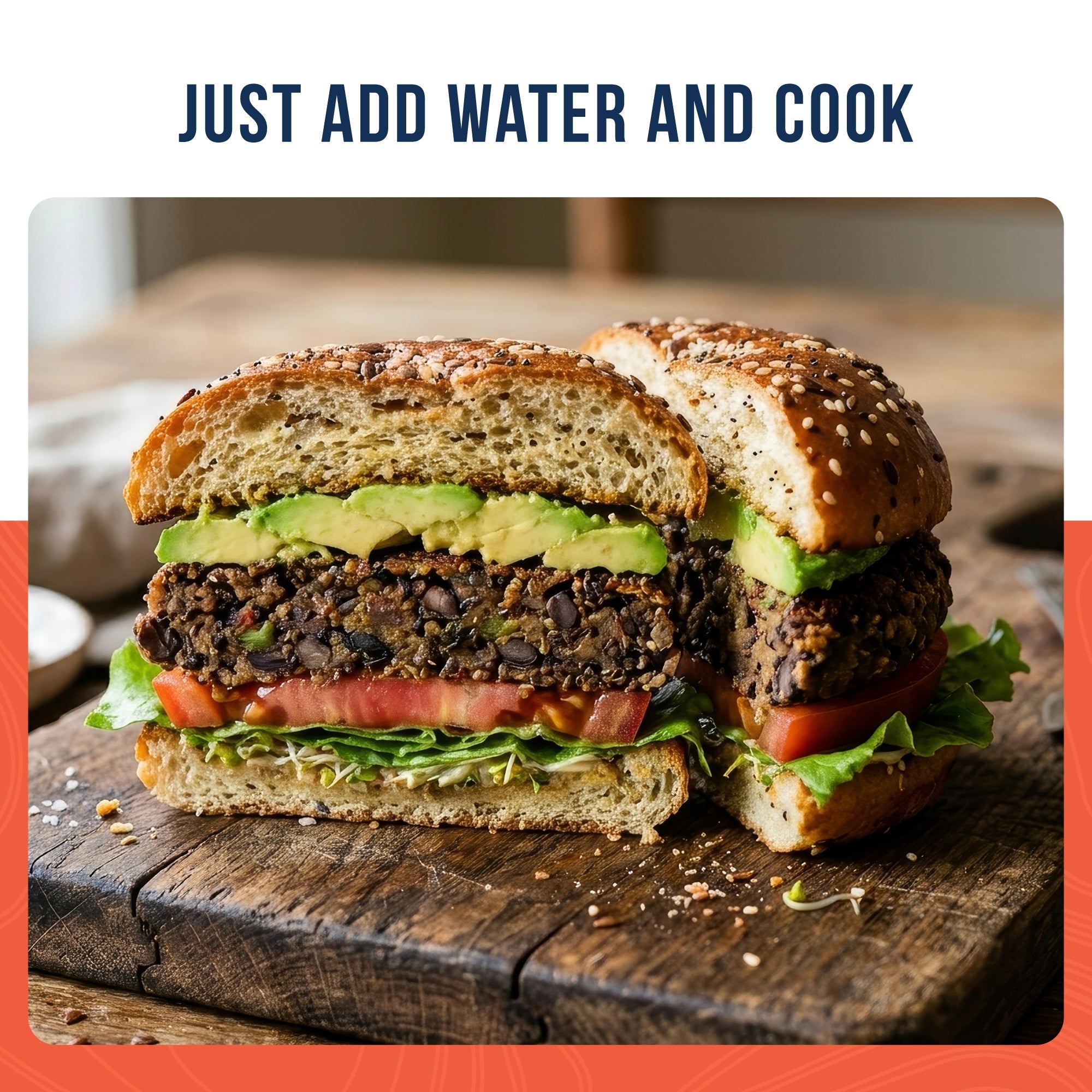Gluten Free Black Bean Burger Mix Pouch, 9 Servings