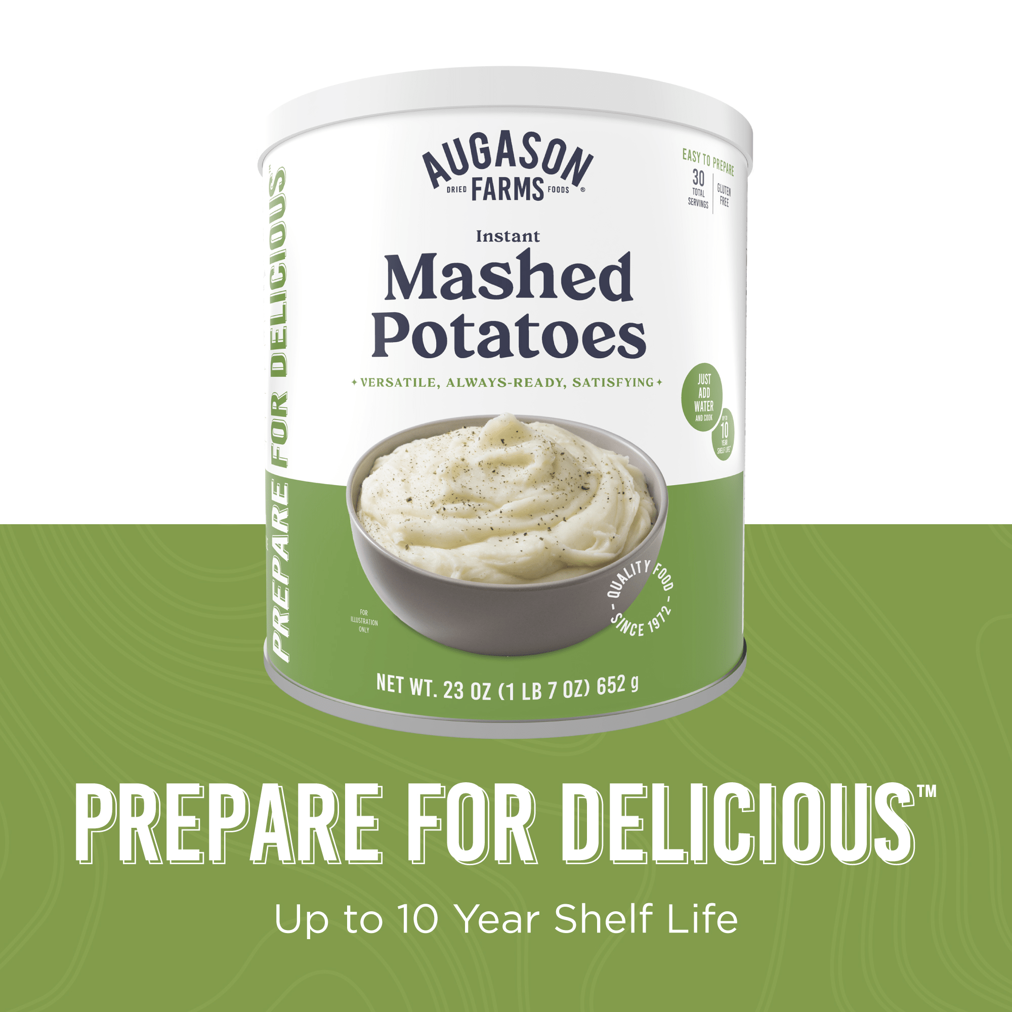 Instant Mashed Potatoes Can, 30 Servings
