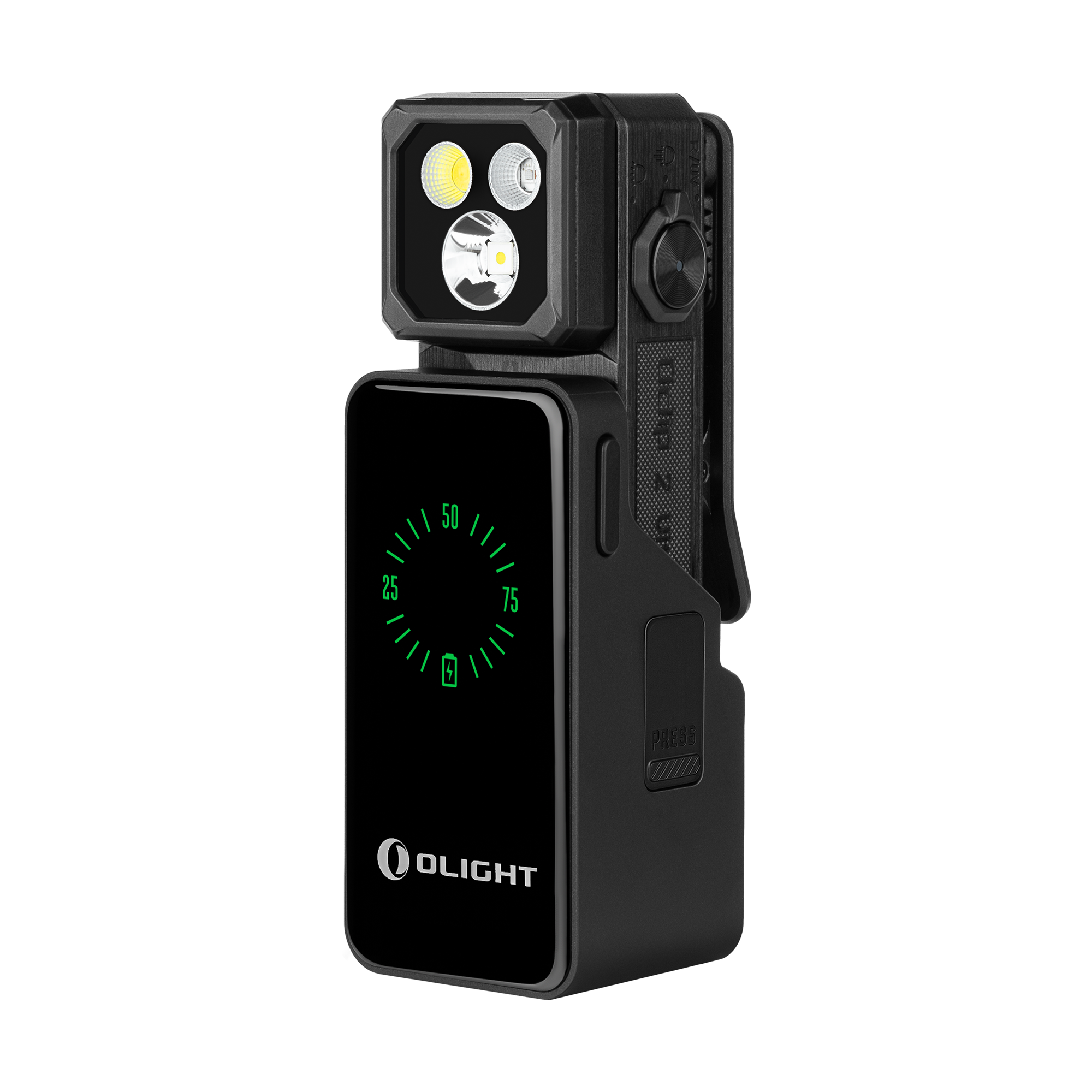 Olight Oclip 2 Ultra 580 Lumen Multi-Function (Floodlight, Spotlight, Red Light, UV Light) Rechargeable Clip-On Flashlight