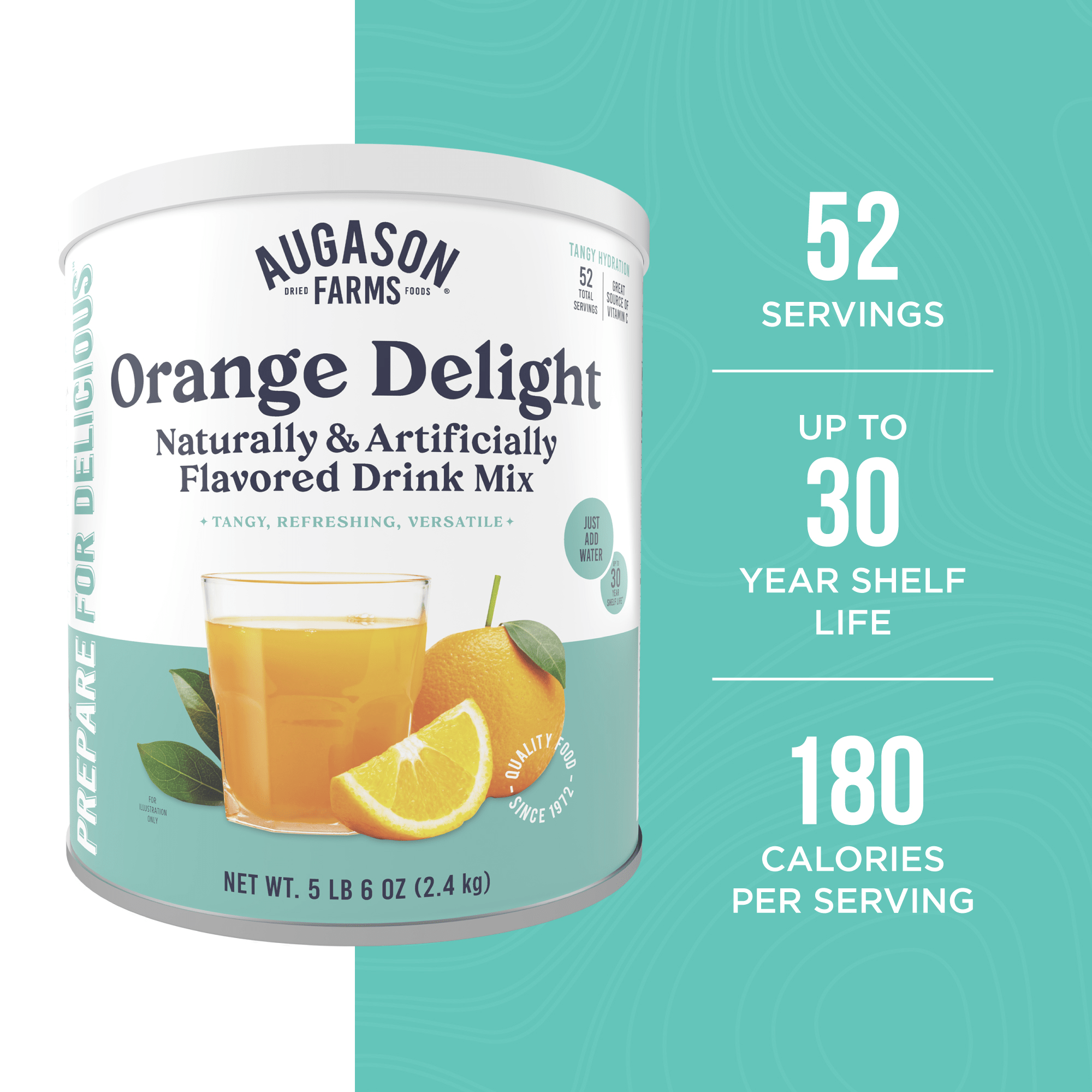 Orange Delight Drink Mix Can, 52 Servings
