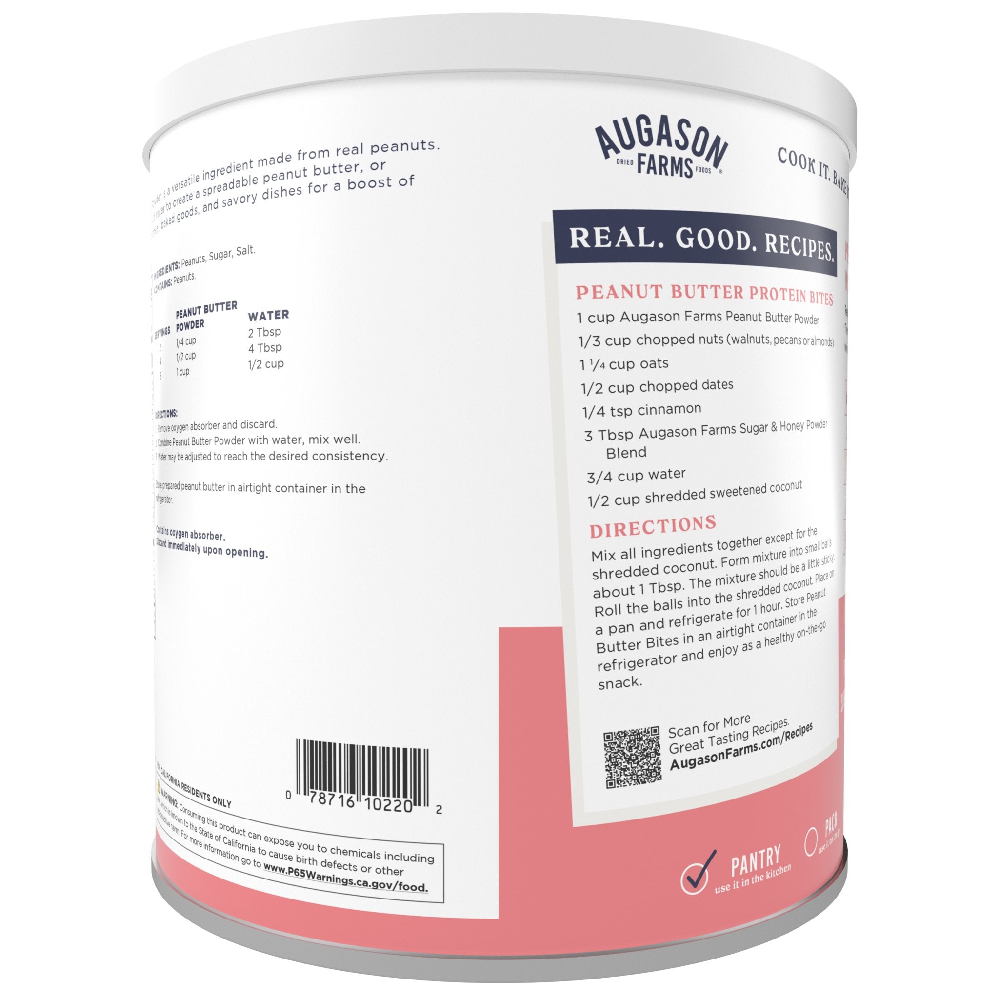 Peanut Butter Powder Can, 60 Servings