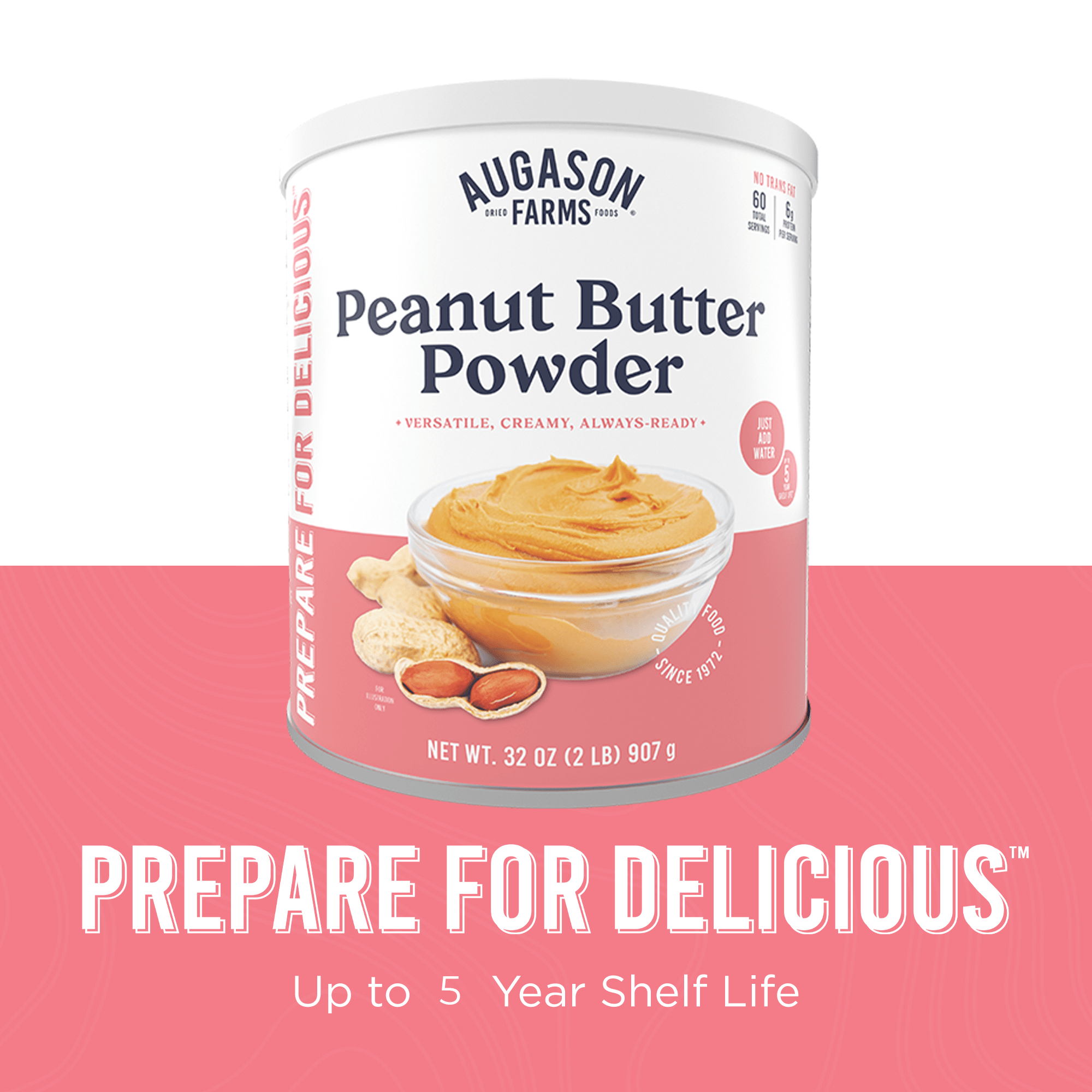 Peanut Butter Powder Can, 60 Servings