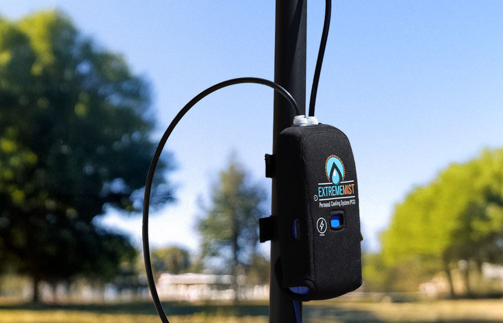 16ft Portable Misting System Kit – 170 PSI Rechargeable Outdoor Cooling System with 8-Speed Wireless Remote