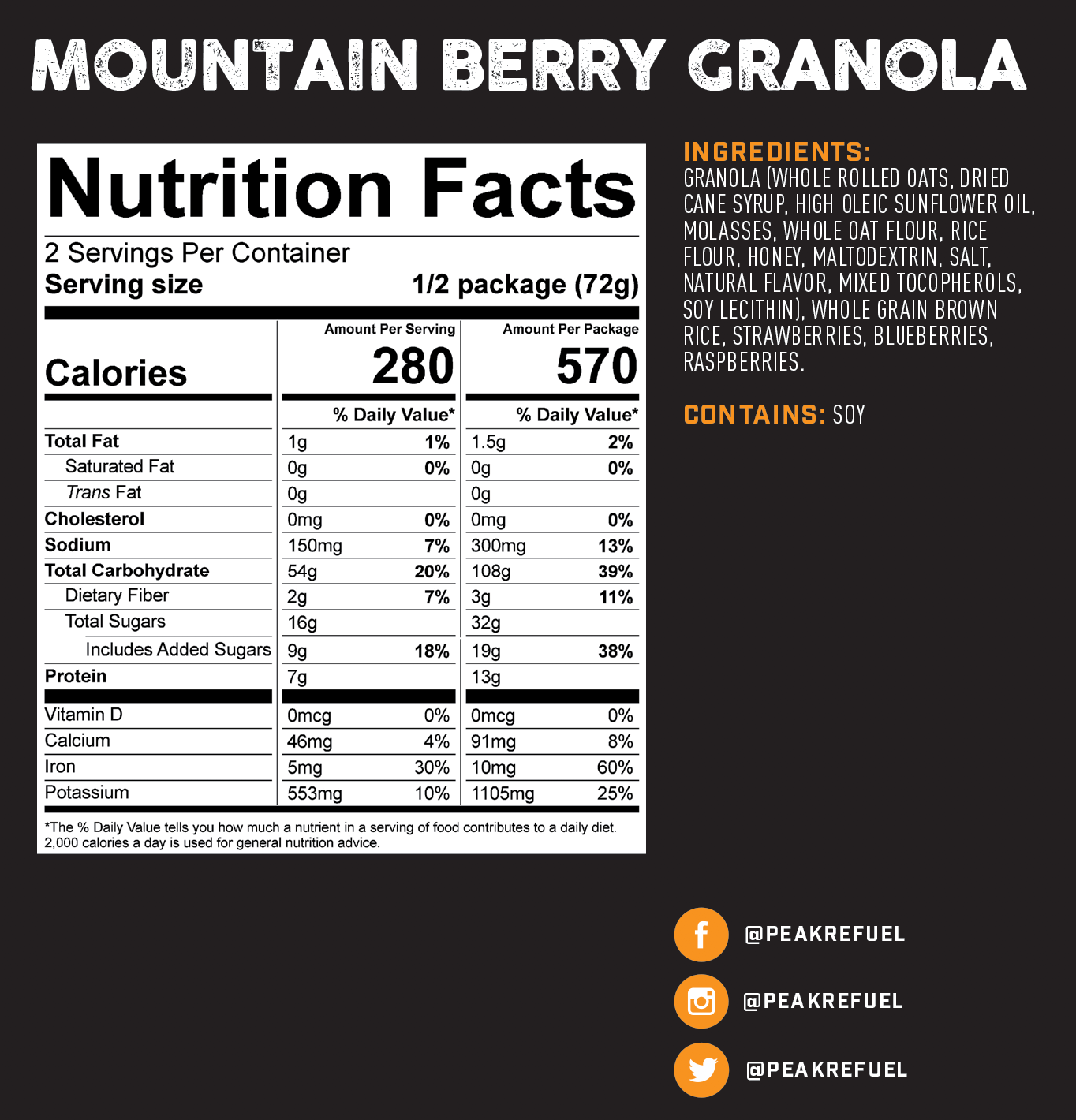 Peak Refuel Mountain Berry Granola