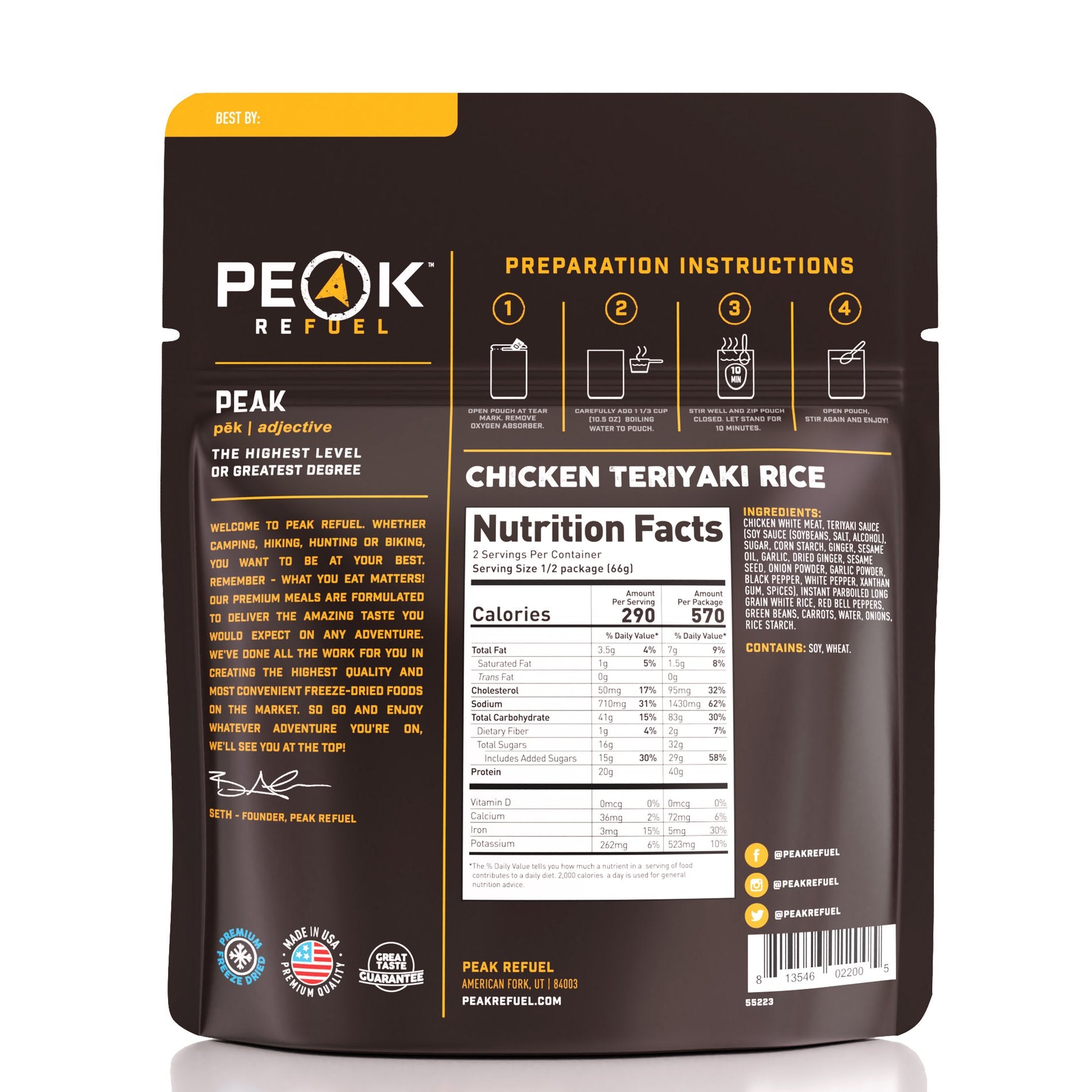 Peak Refuel Chicken Teriyaki